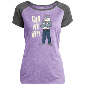 Ladies Heather on Heather High Performance fitness T-Shirt