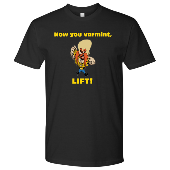 Mens' Performance Graphic Fitness Tee Shirt | Now You Varnmint, Lift!