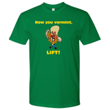 Mens' Performance Graphic Fitness Tee Shirt | Now You Varnmint, Lift!